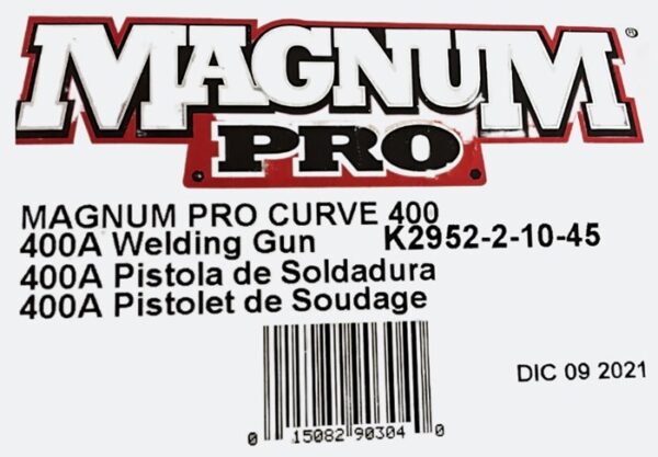 Lincoln Electric Magnum® PRO Curve™ 400 Welding Gun #K2952-2-10-45 - Image 3